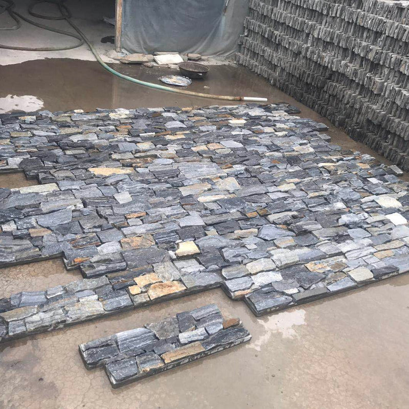 - Muster | Rocks Verblender | QUARZIT BLUE - ca. 15 - 20 x 20 cm - Muster | Afrika Naturstein