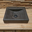 - BILBAO Waschtisch Blaustein Glatt - 32 x 29 x 8 cm, mit Hahnloch - Badgestaltung | Afrika Naturstein