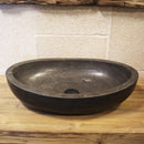 - WAVE | Waschbecken | Blaustein glatt - 40 x 20 x 13 - 15 cm - Badgestaltung | Afrika Naturstein