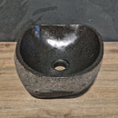 - FLUSSSTEIN Waschbecken Nr.1 - 17 - in verschiedenen Größen - Nr. 16 - B 29 x T 31 x H 13 cm - Badgestaltung | Afrika Naturstein