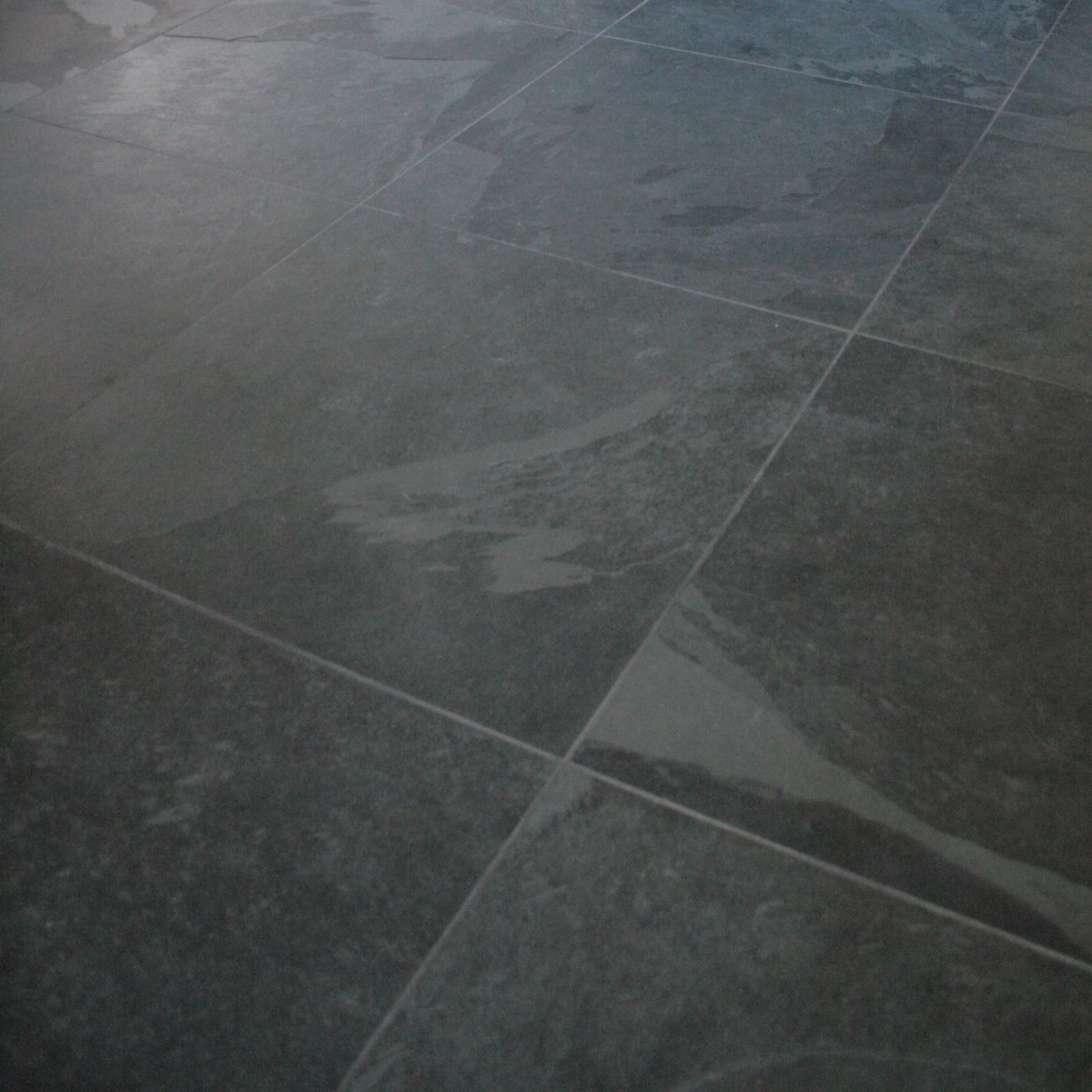 Natürliche Schiefer-Terrassenplatten von MUSTANG BLACK SLATE auf einer Terrasse, dunkle Naturstein-Oberfläche, robust und elegant.