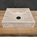 - BILBAO Waschtisch Travertin glatt - 42 x 38 x 10 cm - Badgestaltung | Afrika Naturstein