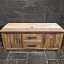 - BILBAO Waschtisch Travertin glatt - 102 x 48 x 10 cm - Badgestaltung | Afrika Naturstein