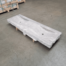- MILAN SILVER Travertin Naturstein Doppelwaschtisch 170 x 55 x 10 - A: 170 x 55 x 10 cm - Badgestaltung | Afrika Naturstein