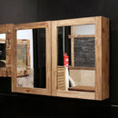 - MALAYA | Spiegelschrank - Badspiegel - Wandspiegel Teak - 120 x 70 x 18 cm - Badgestaltung | Afrika Naturstein