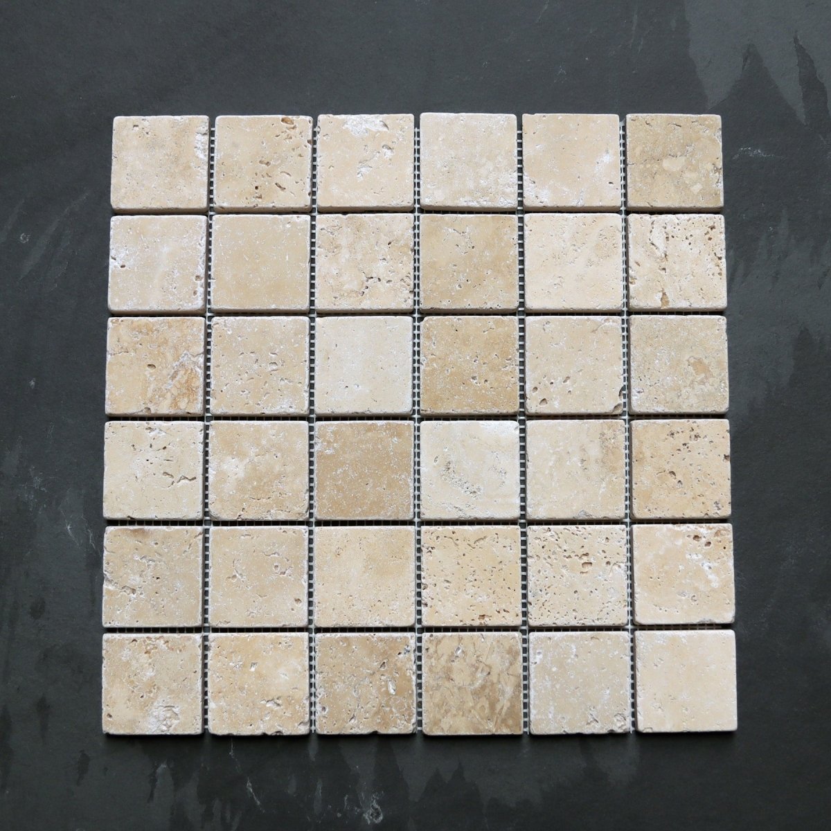 Mosaikfliesen | Travertin | Naturstein | 4,8 x 4,8 cm