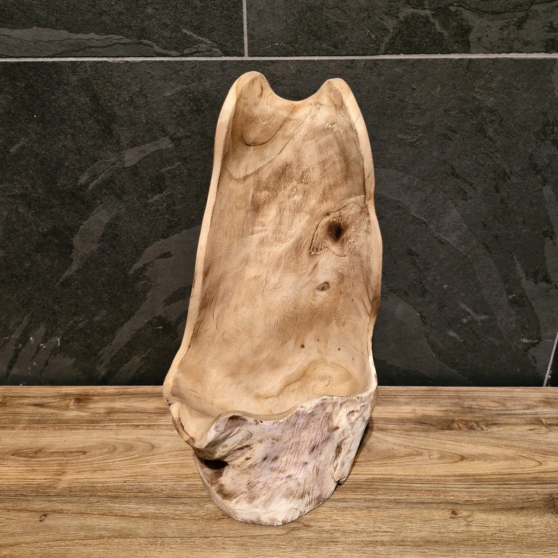 - LADA, Vase/Körbchen aus recyceltem Teakholz, diverse Größen - Nummer 4 - Badgestaltung | Afrika Naturstein