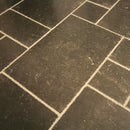 - Muster | Kalksteinfliesen | BLACK DREAM DARK | Geschliffen und getrommelt - ca. 20 x 20 cm - Muster | Afrika Naturstein