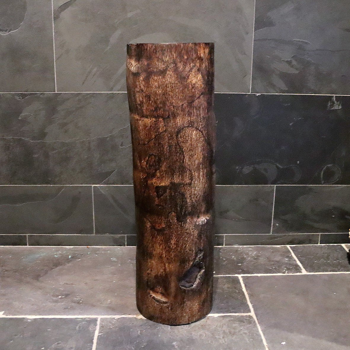 - Palmenvase in verschiedenen Größen - Klein B 40 x T 40 x H 100 cm - Badgestaltung | Afrika Naturstein