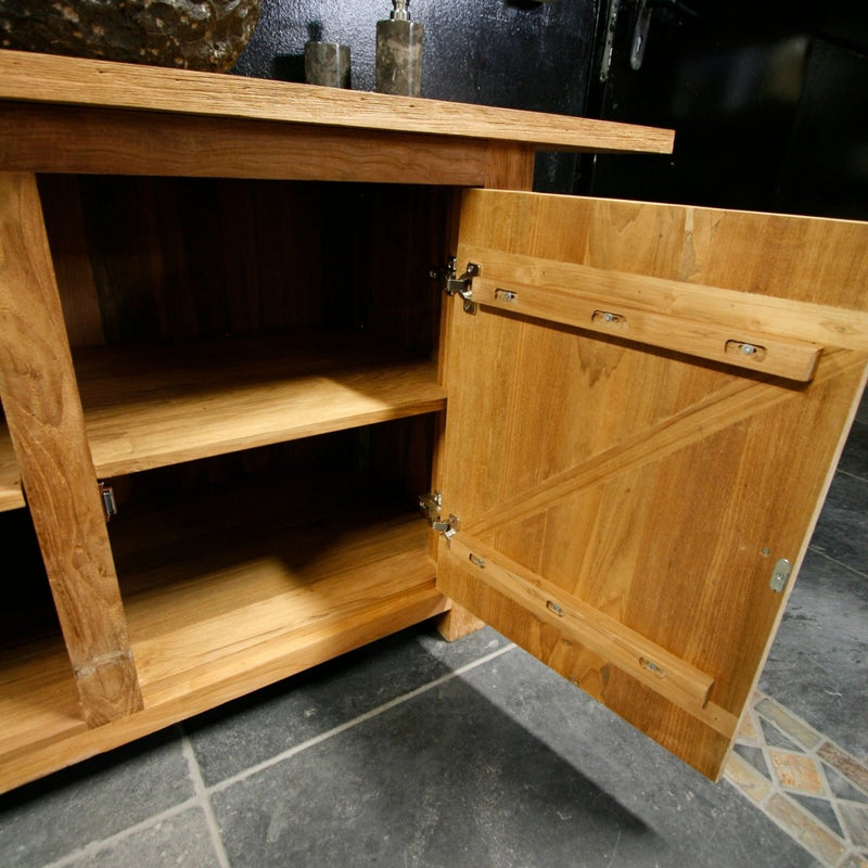 Teak Unterschrank Kommode Sideboard Anrichte - BORNEO 1 Kommode 204 x 55 x 80 cm - Badgestaltung | Afrika Naturstein