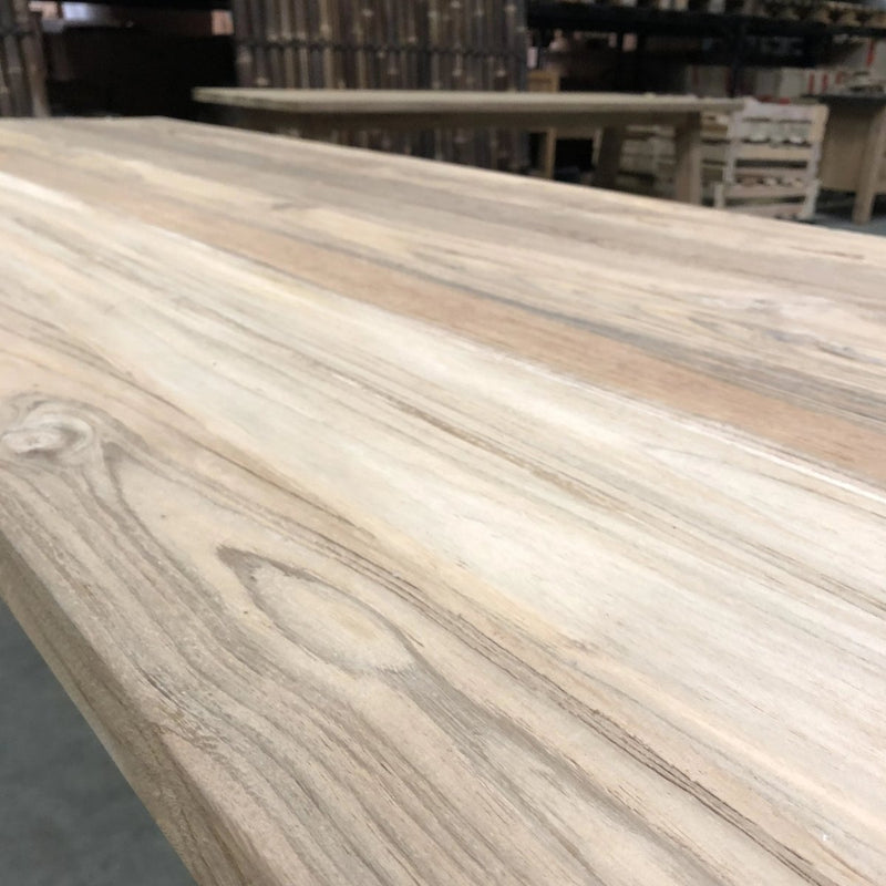 XXL Teaktisch aus recyceltem Holz - Küchentisch Teak 260 x 90 x 78 - Teakmöbel | Afrika Naturstein