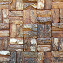 Verblender - Holzverblender - Wandverblender - Wandverkleidung - Paneele - Baumrinde - 02 - BAUMRINDE | Holzverblender - 1 Stück 42x42 cm - Verblender | Afrika Naturstein