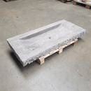 - BILBAO SILVER Travertin Waschbecken 125 x 55 x 10cm - Badgestaltung | Afrika Naturstein