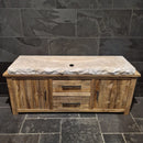 - BILBAO | Waschtisch | Travertin roh - 156 x 50 x 10 cm - Badgestaltung | Afrika Naturstein