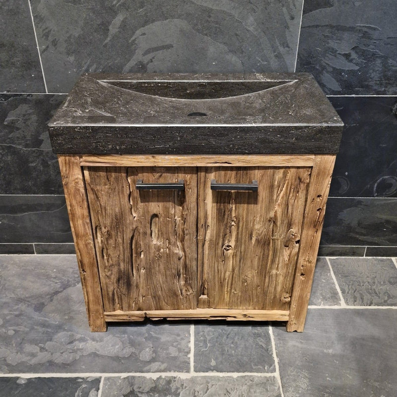 - Bantam 7 | mit Waschtisch - 86 x 45 x 80 cm - Badgestaltung | Afrika Naturstein