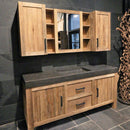 - MADURA Unterschrank mit Waschtisch und Spiegelschrank, Set - Badgestaltung | Afrika Naturstein