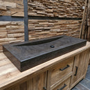 - BILBAO Waschtisch Blaustein Glatt - 122 x 48 x 10 cm - Badgestaltung | Afrika Naturstein