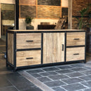 - METAL LOOK 7 Kommode 180 x 55 x 80 cm - Badgestaltung | Afrika Naturstein