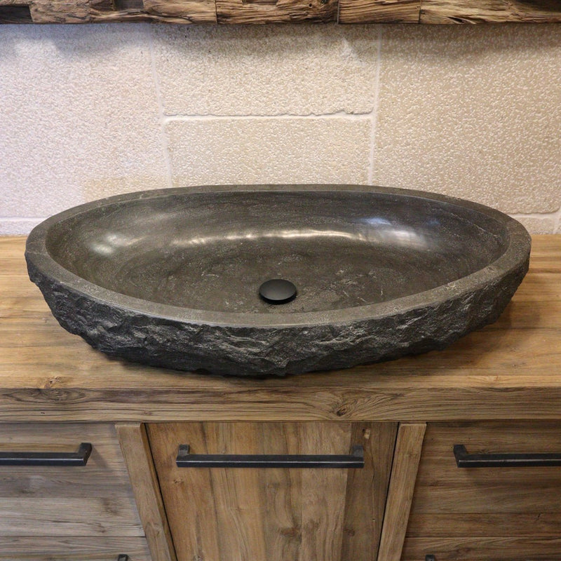 WAVE | Waschbecken | Blaustein roh - WAVE | Waschbecken | Blaustein roh - 80 x 45 x 13 - 15 cm - Badgestaltung | Afrika Naturstein GmbH - WAVE | Waschbecken | Blaustein roh - 80 x 45 x 13 - 15 cm - Badgestaltung | Afrika Naturstein