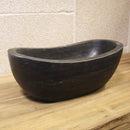 - WAVE | Waschbecken | Blaustein glatt - 40 x 20 x 13 - 15 cm - Badgestaltung | Afrika Naturstein