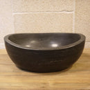 - WAVE | Waschbecken | Blaustein glatt - 40 x 20 x 13 - 15 cm - Badgestaltung | Afrika Naturstein
