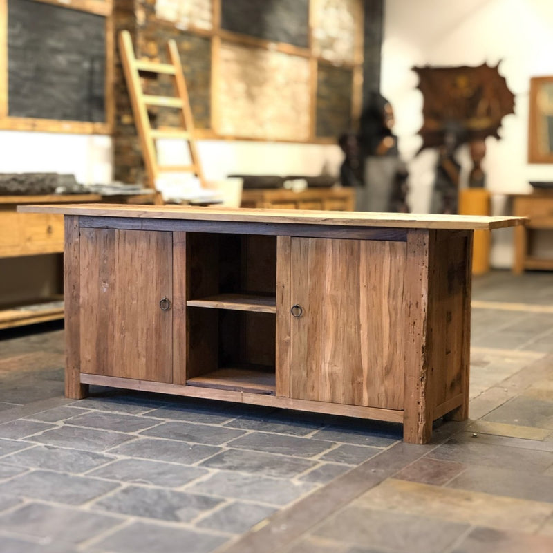Teak Unterschrank Kommode Sideboard Anrichte - BORNEO 1 Kommode 204 x 55 x 80 cm - Badgestaltung | Afrika Naturstein