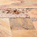 - Muster | Fliesen | TRAVERTIN SCABAS (ANTIK GOLD) | getrommelt - ca. 20 x 20 cm - Muster | Afrika Naturstein