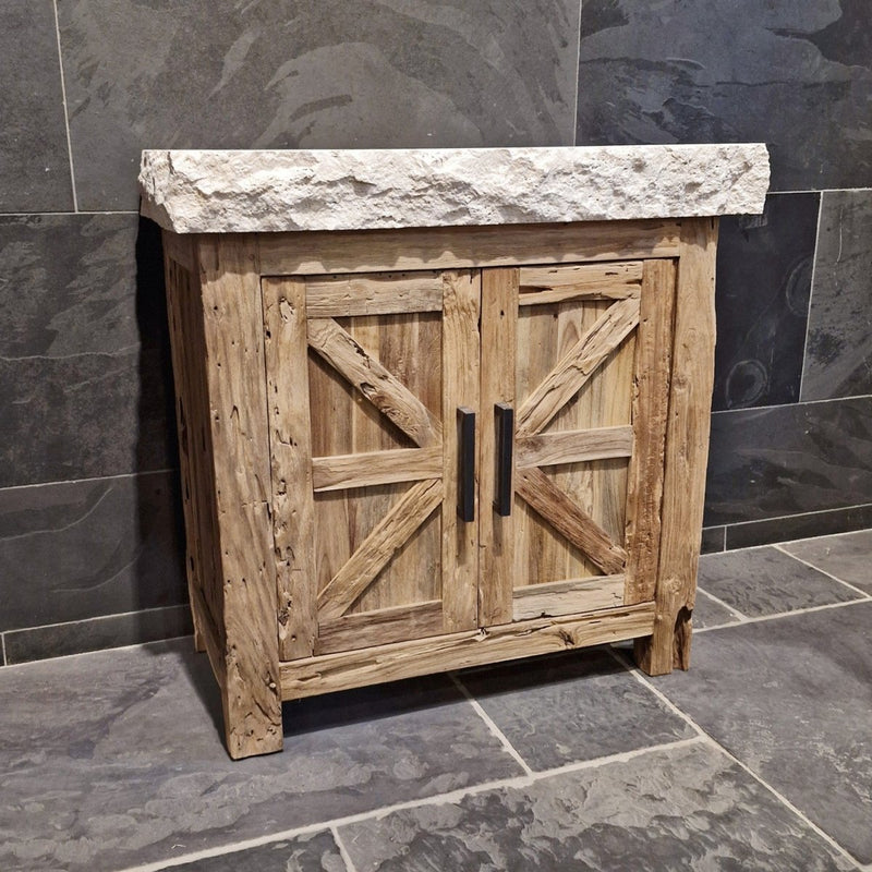 - LOMBOK Kommode - 86 x 45 x 80 cm - Badgestaltung | Afrika Naturstein
