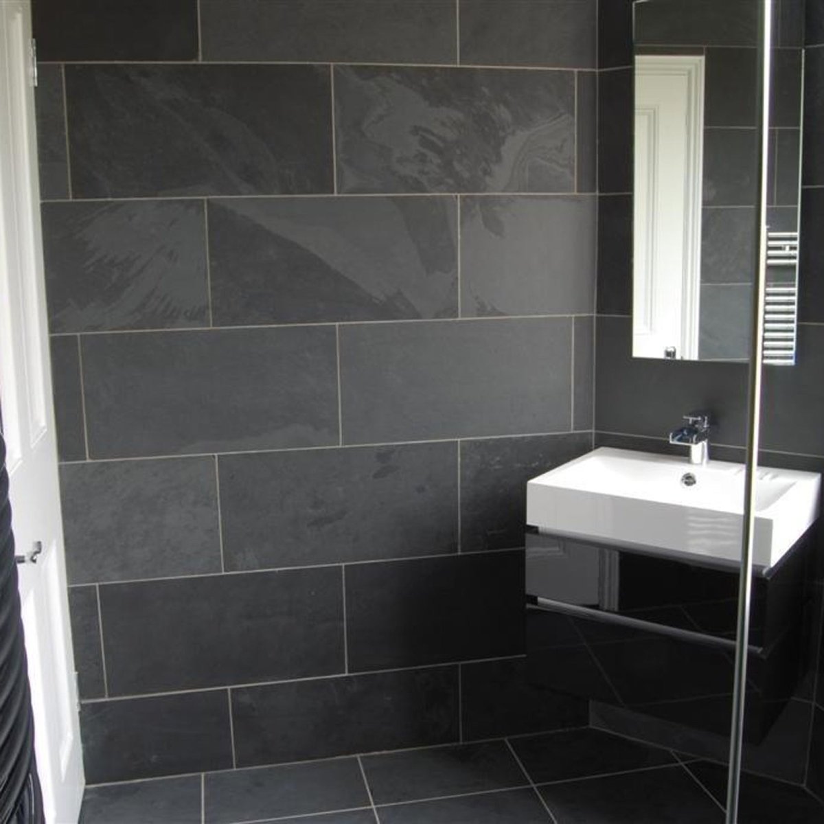 - Schieferfliesen | MUSTANG (Black Slate) | In verschiedenen Formaten - 60 x 30 x 1.0 cm - Fliesen | Afrika Naturstein