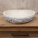 - WAVE | Waschbecken | Travertin roh - 60 x 40 x 13 - 15 cm - Badgestaltung | Afrika Naturstein