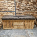 - BILBAO Waschtisch Blaustein Roh - 206 x 55 x 10 cm - Badgestaltung | Afrika Naturstein