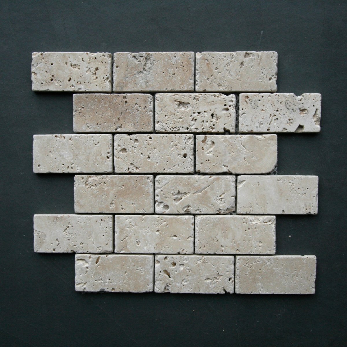 Mosaikfliesen | Travertin | Naturstein | 10 x 4.8 cm