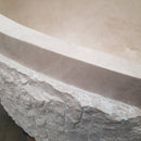 - WAVE Badewanne freistehend CREMA PERLA Marmor beige - L 180 x B 90 x H 58 cm - Badgestaltung | Afrika Naturstein