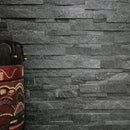 - Muster | Naturstein Verblender | QUARZIT BLACK - ca. 15 x 15 - 20 cm - Muster | Afrika Naturstein