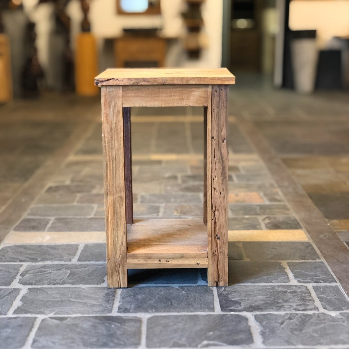 Teak badkamer-onderkast | Compact model van oud hout | Model 1