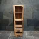 - TIMOR 3 Hochschrank 50 x 40 x 160 cm - Rechts drehende Tür - Badgestaltung | Afrika Naturstein