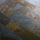 Naturstein Fliese Wandfliese Bodenfliese Schiefer Brasil Multicolor - Muster | Schieferfliesen | BRASIL MULTICOLOR - ca. 20 x 20 cm - Muster | Afrika Naturstein