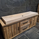 - BILBAO Waschtisch Travertin glatt - 182 x 53 x 10 cm - Badgestaltung | Afrika Naturstein