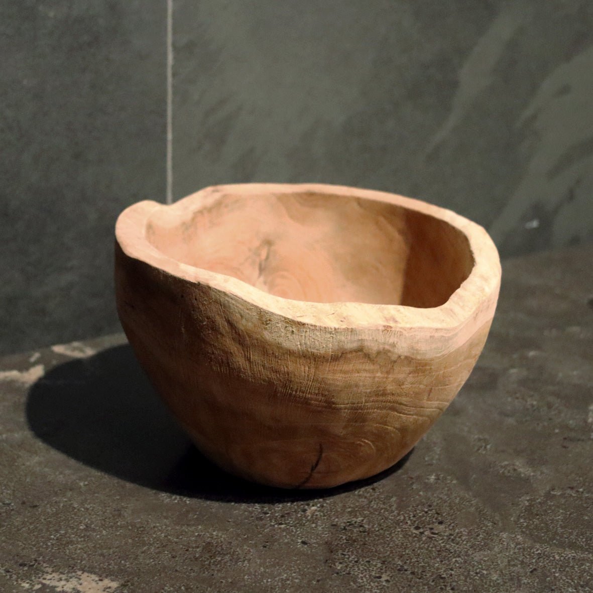 Deko Suar Holz Badgestaltung Schale mit Ø 20 cm, natürliche Holzdekoration für Badezimmer, handgefertigt