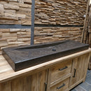 - BILBAO Waschtisch Blaustein Glatt - 152 x 48 x 10 cm - Badgestaltung | Afrika Naturstein
