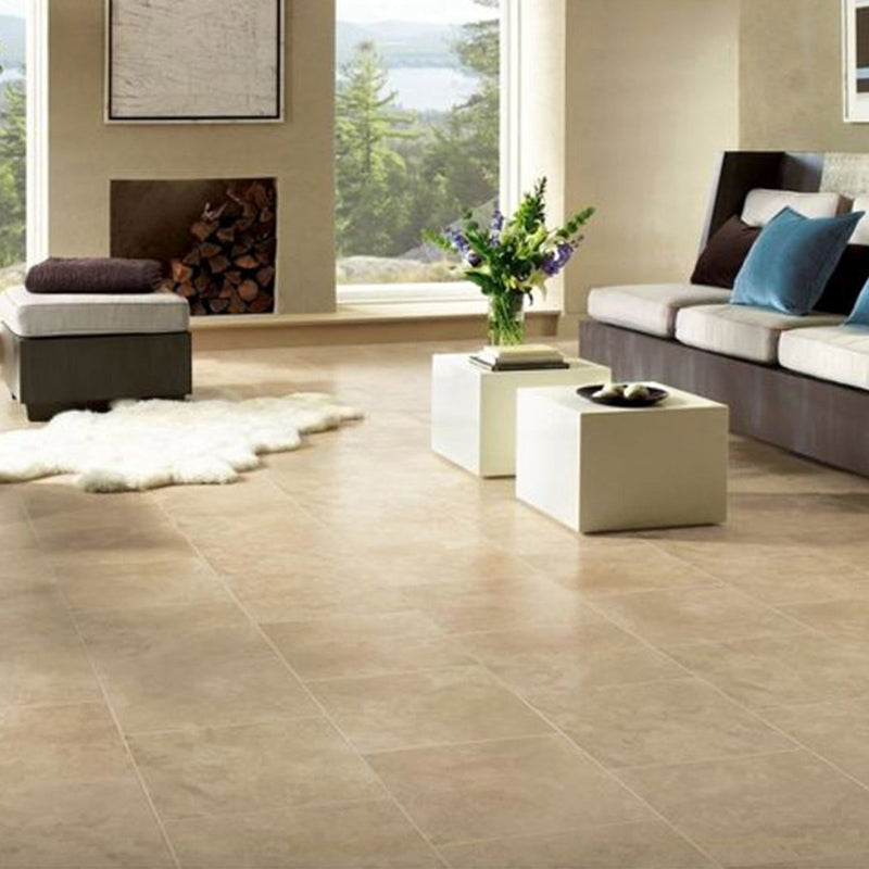 - Fliesen | TRAVERTIN LIGHT MIX | Getrommelt - 61 x 61 x 1.2 cm - Fliesen | Afrika Naturstein