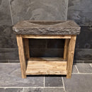 - DENPASAR Untertisch mit Waschtisch Blaustein Roh - 86 x 45 x 87 cm - Badgestaltung | Afrika Naturstein