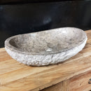 - WAVE Waschbecken Marmor Grau roh - 60 x 45 x 13 - 15 cm Grau - Badgestaltung | Afrika Naturstein
