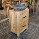 - BANTAM 9 | Unterschrank | 60 x 37 x 80 cm - Badgestaltung | Afrika Naturstein
