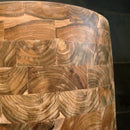 - Schlanke, Vase aus recyceltem Teakholz - B 52 x T 52 x H 63 cm - Badgestaltung | Afrika Naturstein