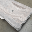 - MILAN SILVER Travertin Naturstein Doppelwaschtisch 170 x 55 x 10 - A: 170 x 55 x 10 cm - Badgestaltung | Afrika Naturstein