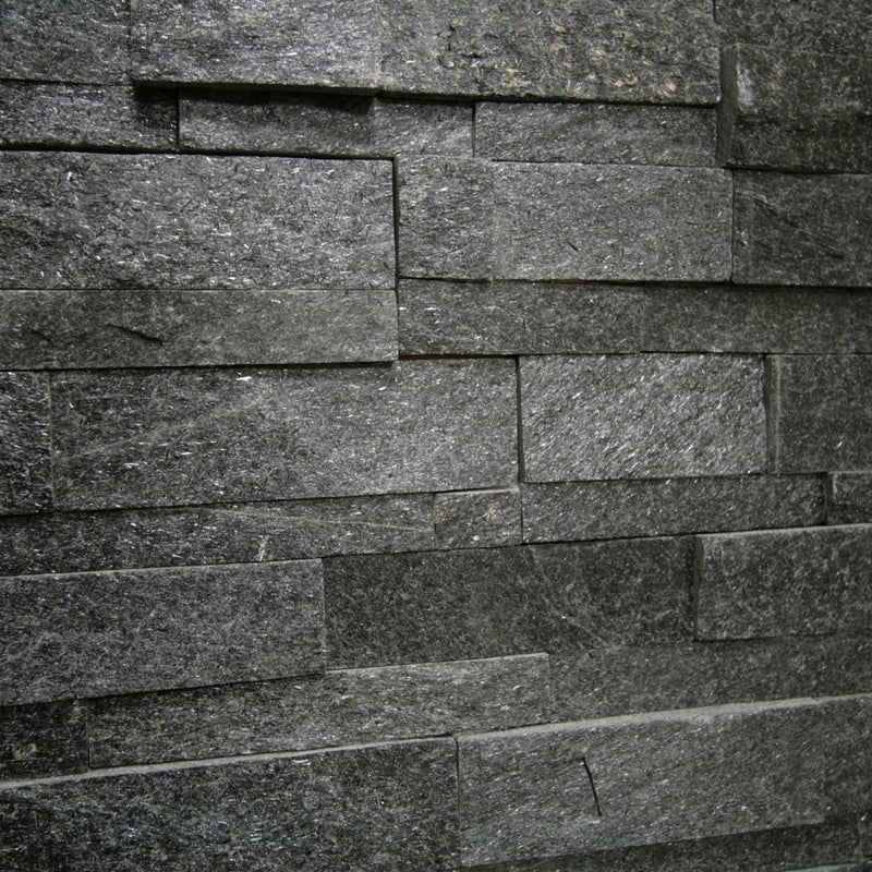 - Muster | Naturstein Verblender | QUARZIT BLACK - ca. 15 x 15 - 20 cm - Muster | Afrika Naturstein