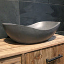 - THALASA Terrazzo Waschbecken Grau 60 x 40 x 18 cm - Badgestaltung | Afrika Naturstein