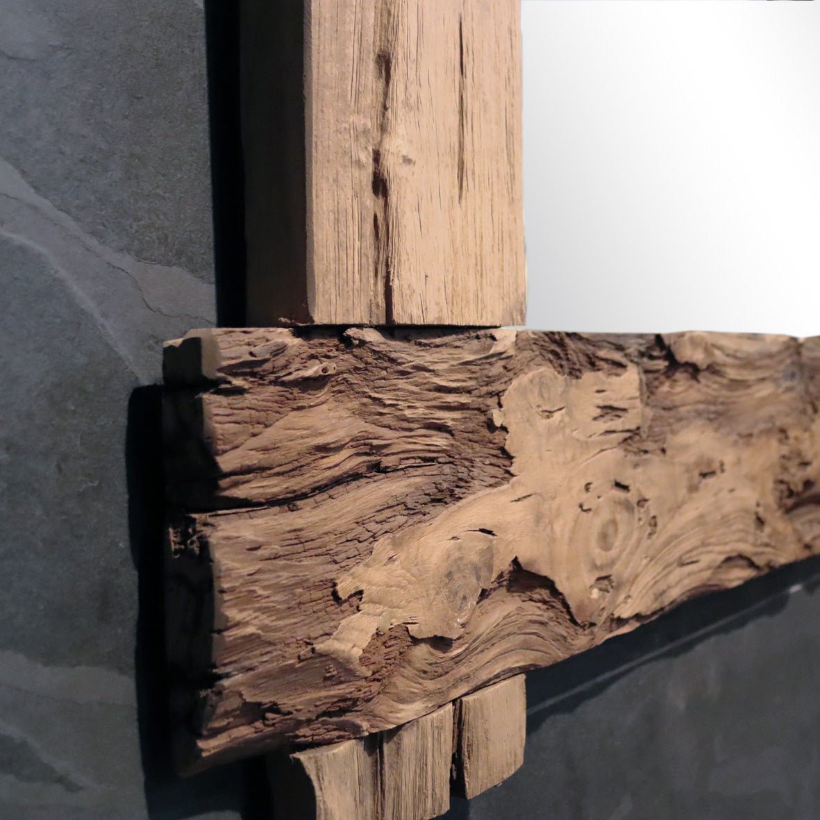 - EROSI Spiegel Teakholz 130 x 90 cm, Einzelstück - Badgestaltung | Afrika Naturstein