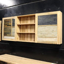 - MALAYA | Spiegelschrank - Badspiegel - Wandspiegel Teak - 180 x 70 x 18 cm - Badgestaltung | Afrika Naturstein
